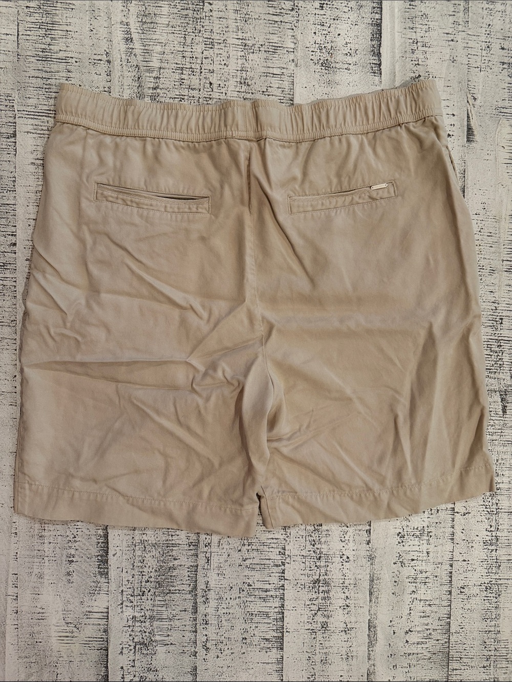 Men's Casual Drawstring Shorts - Beige - Picture 2 of 3
